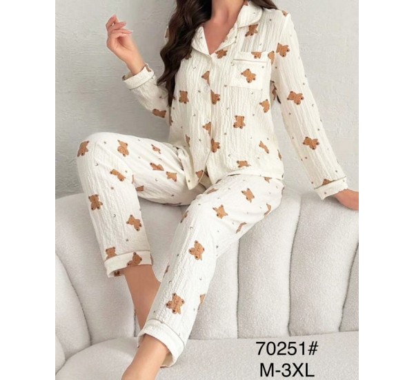 Піжама жіноча, муслін/жатка 5 шт (M-3XL) ZeL1396_70251