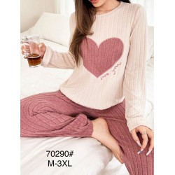 Піжама жіноча, кашемір/рубчик 5 шт (M-3XL) ZeL1396_70290