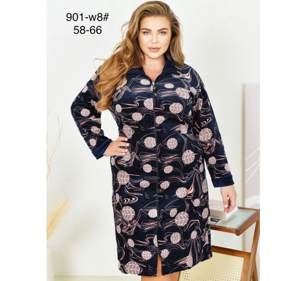 Халат жіночий, велюр 5 шт (58-66 р) ZeL1396_901-W8