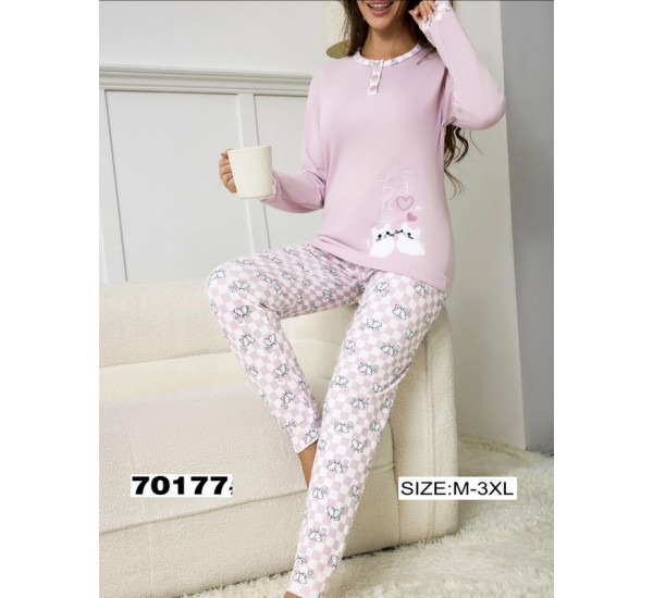 Піжама жіноча, байка 5 шт (M-3XL) ZeL1396_70177