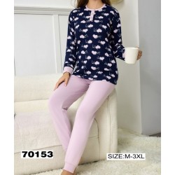 Піжама жіноча, байка 5 шт (M-3XL) ZeL1396_70153