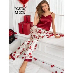 Піжама жіноча, шовк 5 шт (M-3XL) ZeL1396_70273