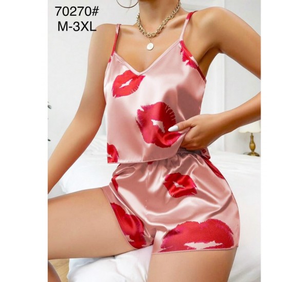 Піжама жіноча, шовк 5 шт (M-3XL) ZeL1396_70270
