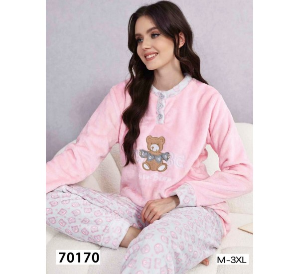 Піжама жіноча, велсофт 5 шт (M-3XL) ZeL1396_70170