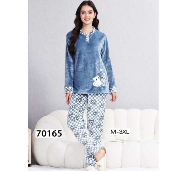 Піжама жіноча, велсофт 5 шт (M-3XL) ZeL1396_70165