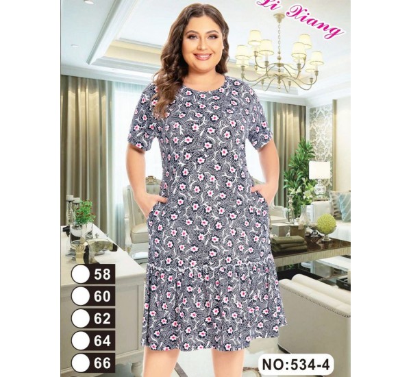 Халат жіночий, віскоза 5 шт (58-66 р) ZeL1396_534-4