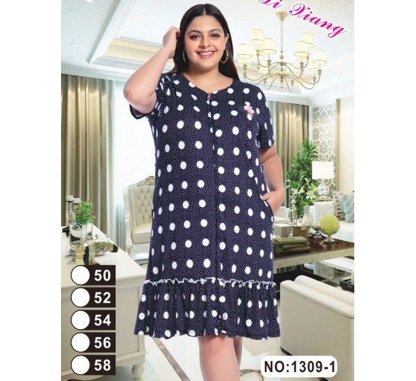 Халат жіночий, віскоза 5 шт (50-58 р) ZeL1396_1309-1