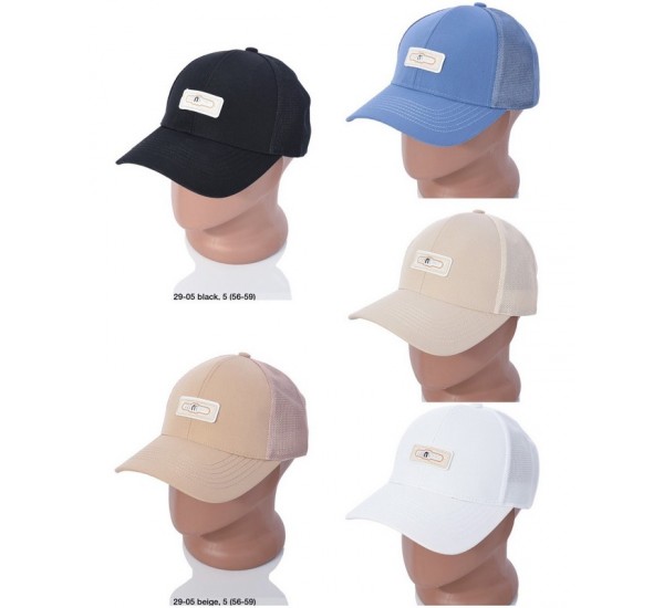 Кепка чоловіча 25 шт (56-58 р) коттон LeR_160601