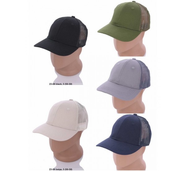 Кепка мужская 25 шт (56-58 р) коттон LeR_160606