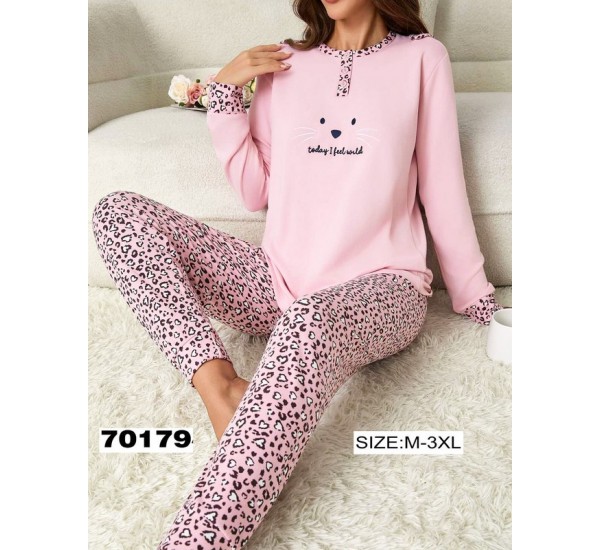 Піжама жіноча, 5 шт (M-3XL) байка ZeL1396_70179