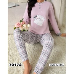 Піжама жіноча, 5 шт (M-3XL) байка ZeL1396_70172