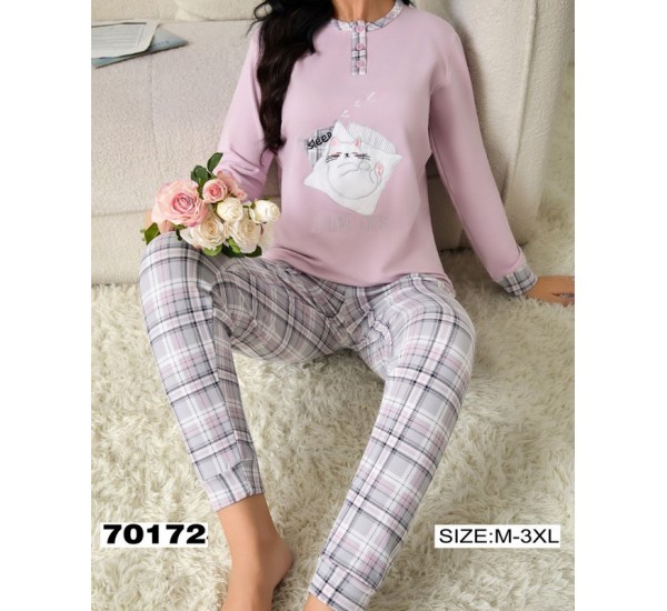 Піжама жіноча, 5 шт (M-3XL) байка ZeL1396_70172