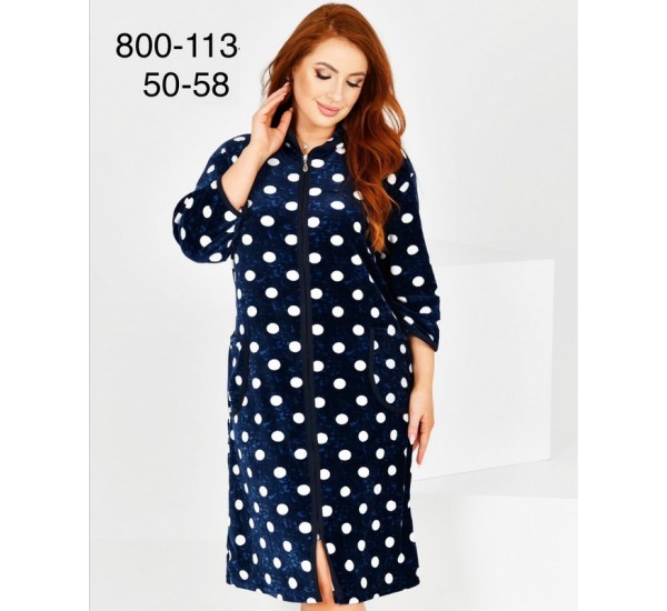 Халат жіночий, велюр 5 шт (50-58 р) ZeL1396_800-113