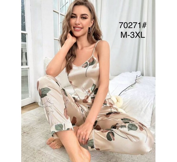 Піжама жіноча, шовк 5 шт (M-3XL) ZeL1396_70271