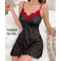 Нічна сорочка, шовк 5 шт (M-3XL) ZeL1396_70283a