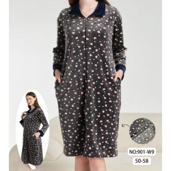 Халат жіночий подвійний велюр 5 шт (50-58 р) ZeL1396_901-W9