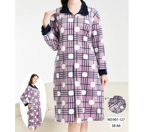 Халат жіночий подвійний велюр 5 шт (58-66 р) ZeL1396_901-127