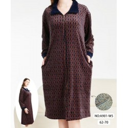 Халат жіночий подвійний велюр 5 шт (62-70 р) ZeL1396_A901-W5