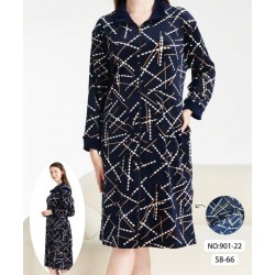 Халат жіночий подвійний велюр 5 шт (58-66 р) ZeL1396_901-22