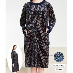 Халат жіночий подвійний велюр 5 шт (58-66 р) ZeL1396_601-320