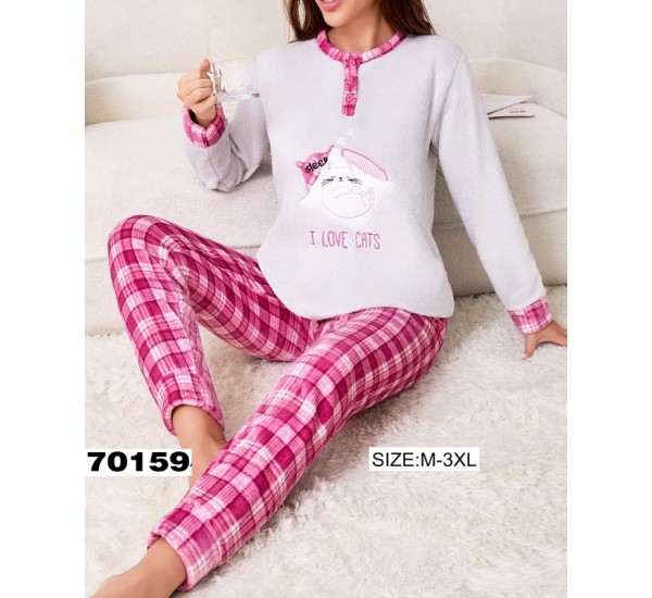 Піжама жіноча, велсофт 5 шт (M-3XL) ZeL1396_70159
