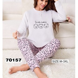 Піжама жіноча, велсофт 5 шт (M-3XL) ZeL1396_70157