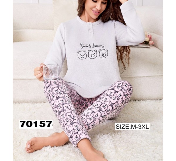 Піжама жіноча, велсофт 5 шт (M-3XL) ZeL1396_70157