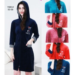 Халат жіночий, велюр 5 шт (50-58 р) ZeL1396_70BC