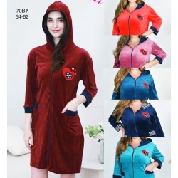 Халат жіночий, велюр 5 шт (54-62 р) ZeL1396_70B