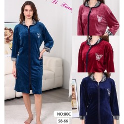 Халат жіночий, велюр 5 шт (58-66 р) ZeL1396_80C