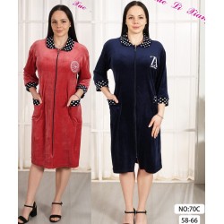 Халат жіночий, велюр 5 шт (58-66 р) ZeL1396_70C