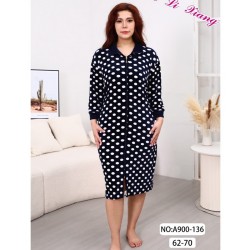 Халат жіночий, велюр 5 шт (62-70 р) ZeL1396_A900-136