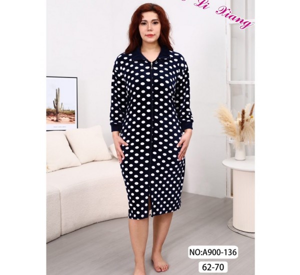 Халат жіночий, велюр 5 шт (62-70 р) ZeL1396_A900-136