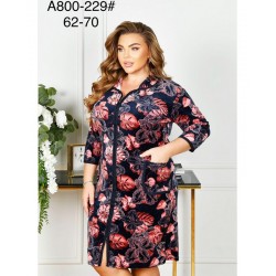 Халат жіночий, велюр 5 шт (62-70 р) ZeL1396_A800-229