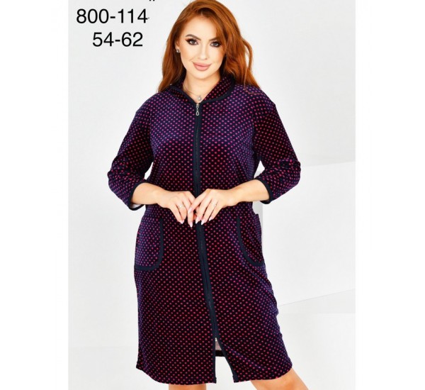 Халат жіночий, велюр 5 шт (54-62 р) ZeL1396_800-114