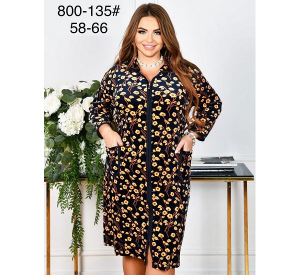 Халат жіночий, велюр 5 шт (58-66 р) ZeL1396_800-135