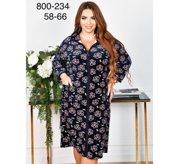 Халат жіночий, велюр 5 шт (58-66 р) ZeL1396_800-234