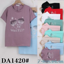 Футболка женская, стрейч/коттон 5 шт (54-62 р) ZeL777_DA1420