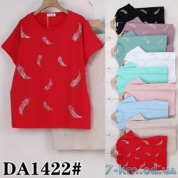 Футболка женская, стрейч/коттон 5 шт (54-62 р) ZeL777_DA1422