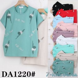 Футболка женская, стрейч/коттон 5 шт (50-62 р) ZeL777_DA1220