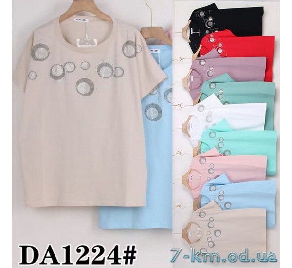 Футболка женская, стрейч/коттон 5 шт (50-62 р) ZeL777_DA1224