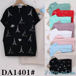 Футболка женская, стрейч/коттон 5 шт (54-62 р) ZeL777_DA1401