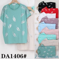 Футболка женская, стрейч/коттон 5 шт (54-62 р) ZeL777_DA1406