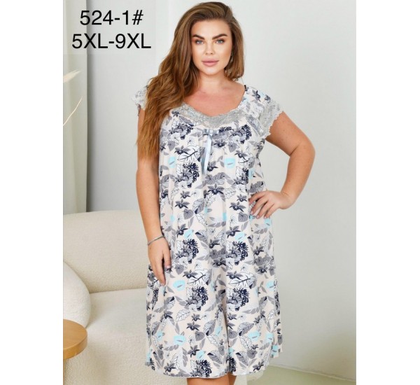 Нічна сорочка жіноча, 5 шт (58-66 р) бамбук ZeL1396_524-1