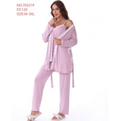 Піжама 3-ка жіноча, 5 шт (M-3XL) трикотаж ZeL1396_70321
