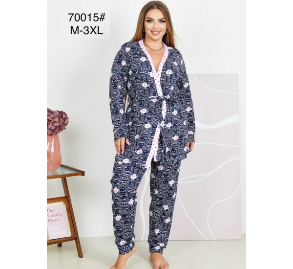 Піжама 2-ка жіноча, 5 шт (M-3XL) байка ZeL1396_70015