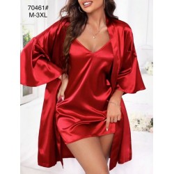 Халат 2-ка жіночий, 5 шт (M-3XL) шовк ZeL1396_70461c