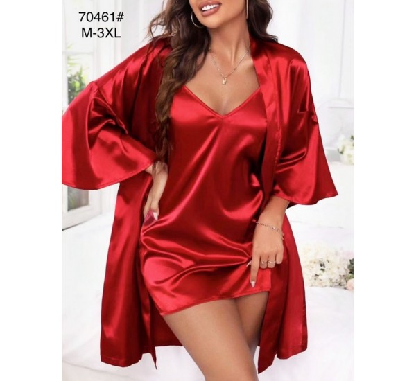 Халат 2-ка женский, 5 шт (M-3XL) шелк ZeL1396_70461c