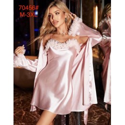 Халат 2-ка жіночий, 5 шт (M-3XL) шовк ZeL1396_70456b