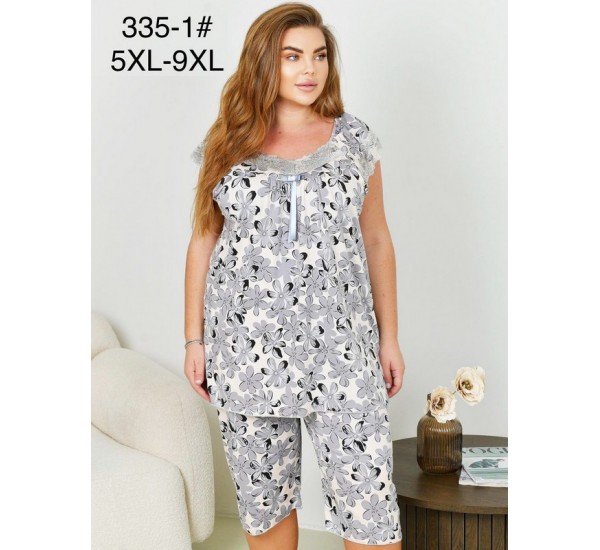 Піжама жіноча, 5 шт (5-9XL) бамбук ZeL1396_335-1